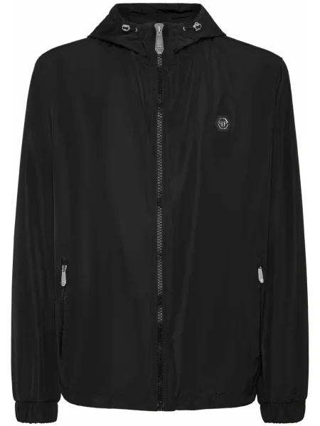 Větrovka Philipp Plein s kapucí černá