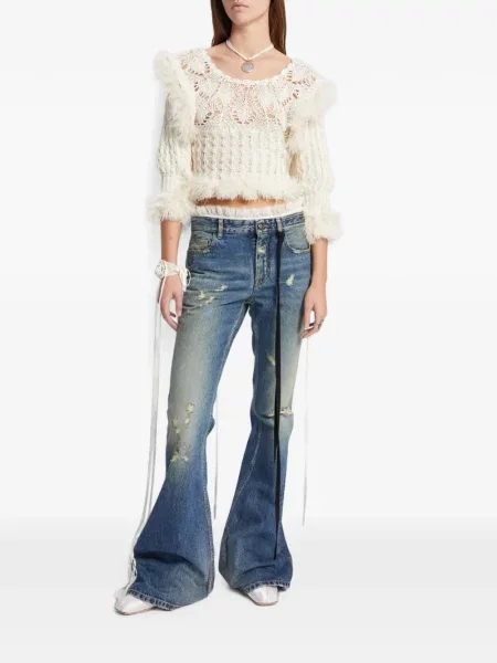 Pulover Ann Demeulemeester cu pene