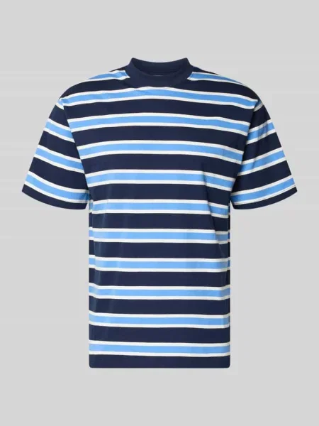 T-shirt o kroju regular fit z okrągłym dekoltem Casual Friday granatowa