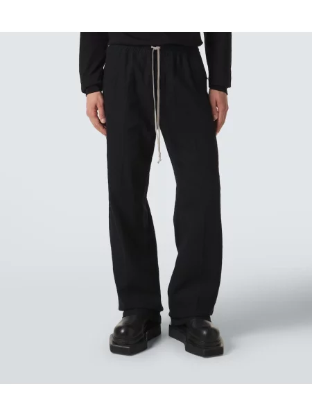 Pantaloni Rick Owens de lână negru