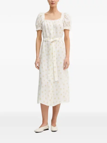 Rochie midi Sleeper de in cu imagine alb