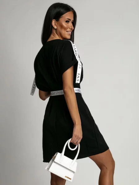 Cu centură rochie Fasardi negru