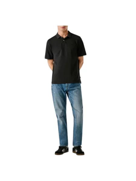 Koszulka polo Pepe Jeans z krótkim rękawem czarna