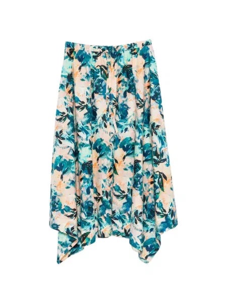 Fustă midi Ulla Johnson cu model floral cu imagine albastru