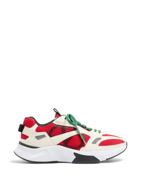 Sneakerși Valentino Garavani din piele de căprioară roșu
