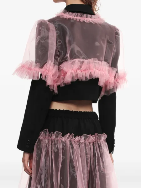 Geacă Noir Kei Ninomiya cu volane negru