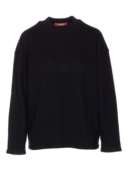 Pulover Max Mara cu decolteu rotund negru