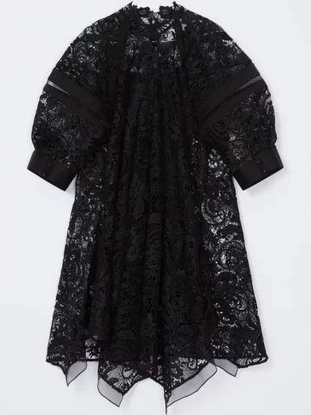 Rochie mini 3.1 Phillip Lim din dantelă de costum negru