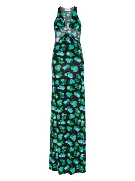 Maksi sukienka maxi Coperni z nadrukiem garniturowa czarna