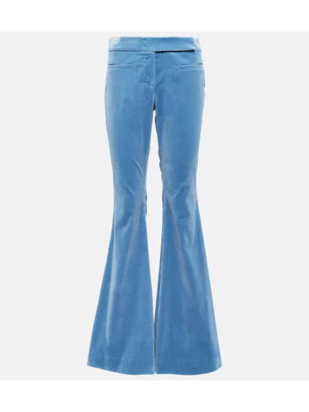 Pantaloni Dorothee Schumacher de catifea albastru