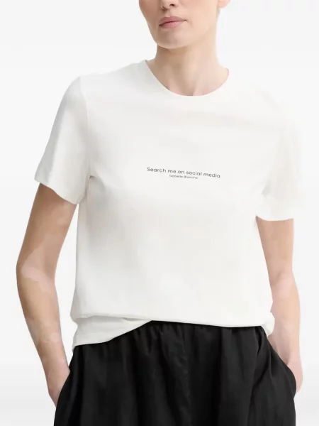 Tricou Isabelle Blanche cu imagine alb