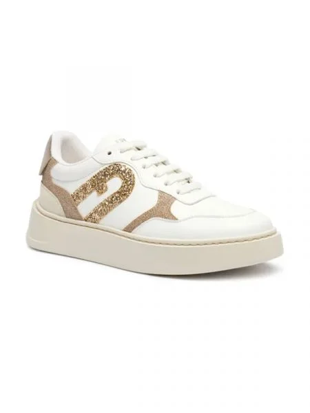 Furla De piele sneakers alb
