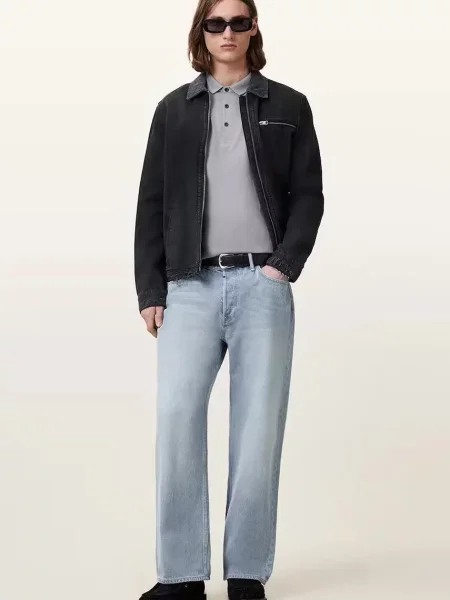 Однотонное поло Allsaints
