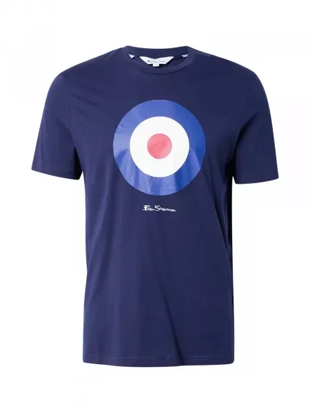 Ben Sherman Tricou Signature Target albastru / bleumarin / roČ™u / alb