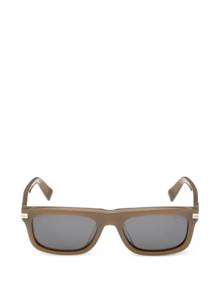 Правоъгълни слънчеви очила Zegna зелено