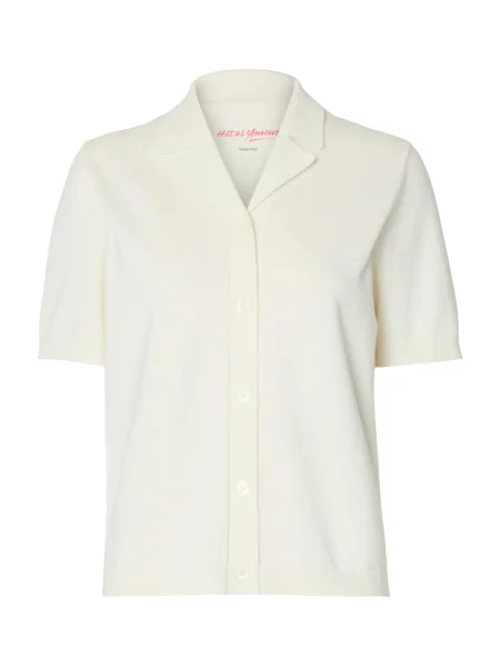 SELECTED Geacă tricotată SLFAMOUR roșu alb