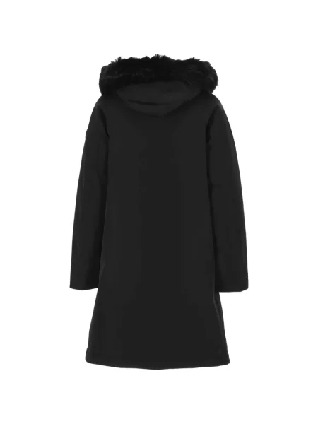 Garnitură de blană palton de blană Colmar cu glugă cu blană negru