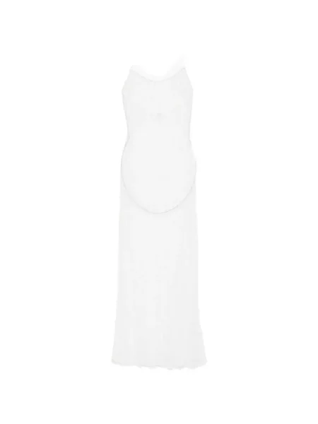 Rochie maxi Oseree din dantelă alb