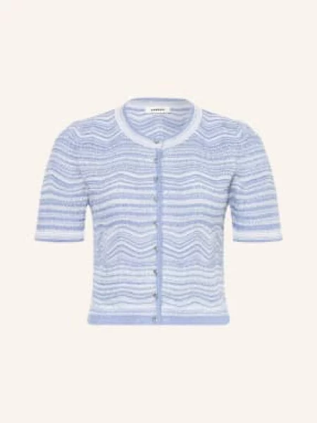Sandro Kardigan Z Błyszczącą Przędzą blau niebieski