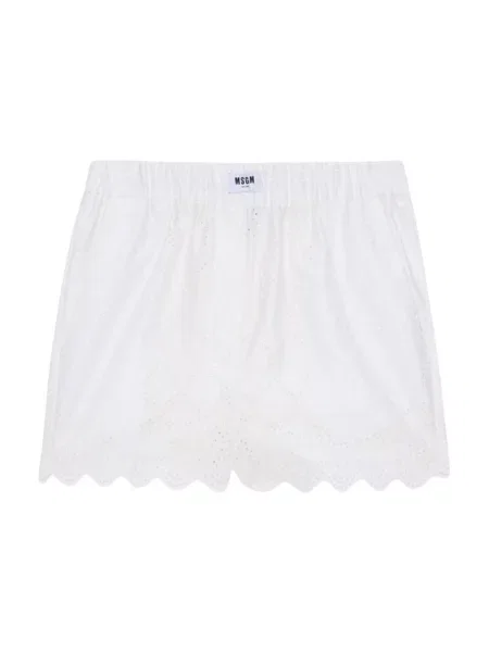Bermudy Msgm popelinowe białe
