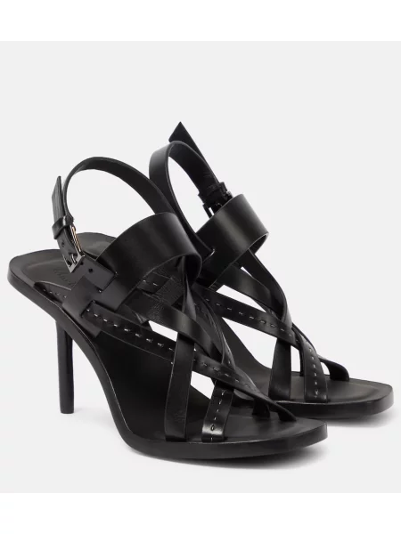 Sandale Max Mara din piele negru