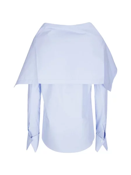 Cămașă 7 For All Mankind din poplin albastru