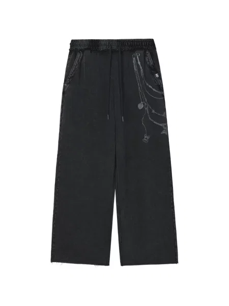 Pantaloni Mini Cream cu imagine alergare gri