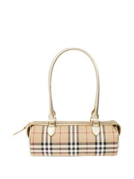 Kožna torbica Burberry karirana