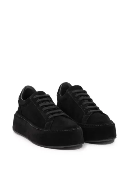 Sneakerși Casadei din piele de căprioară cu platformă negru