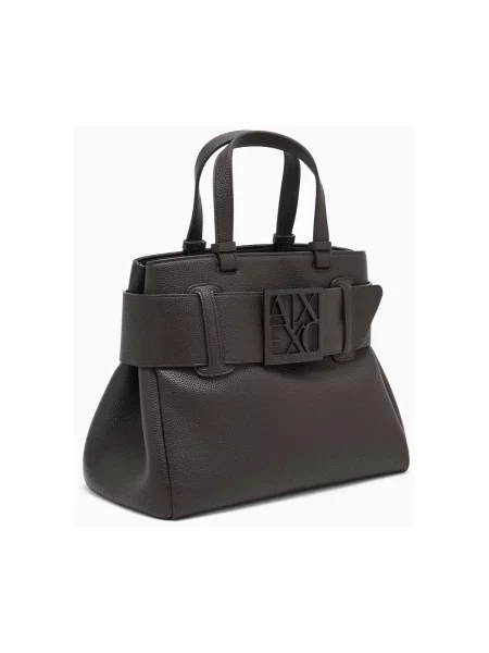 Geantă Armani Exchange din piele maro