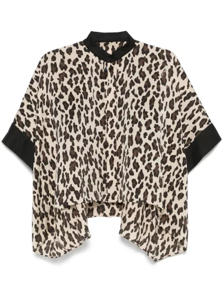 Bluză Sacai cu imagine cu model leopard negru
