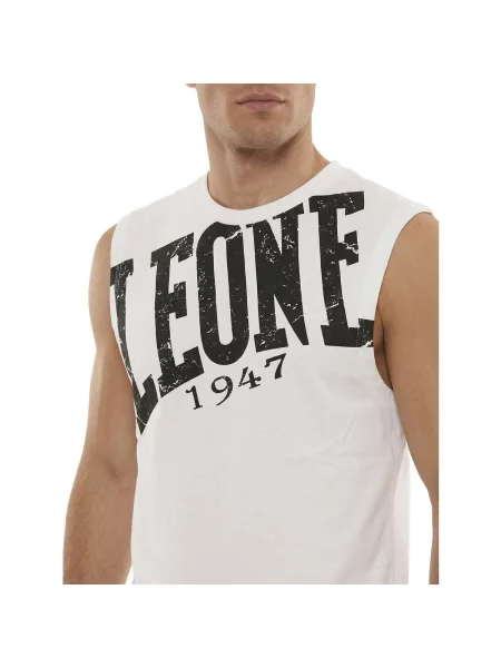 Tricou Leone 1947 fără mâneci alb