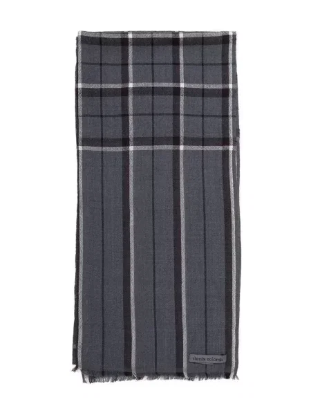 Šal Denis Colomb karirani siva