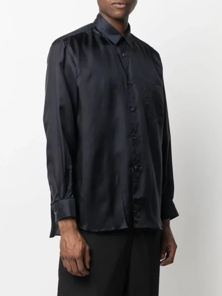 Dlouhá s límcem košile Comme Des Garçons Shirt s dlouhými rukávy modrá