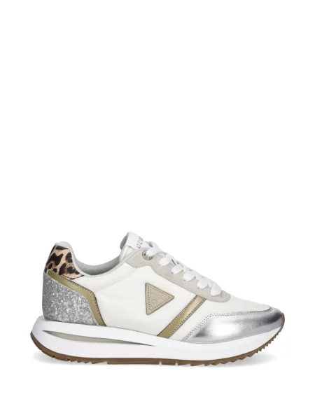Sneakerși Guess cu model leopard alb