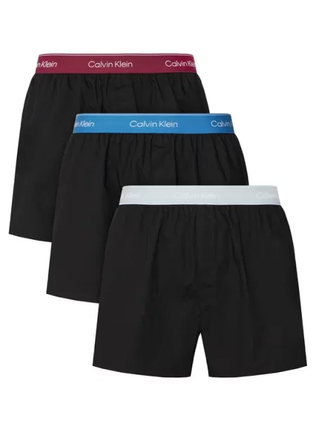 Calvin Klein Underwear Boxerky azurová / šedá / burgundská červeň černá