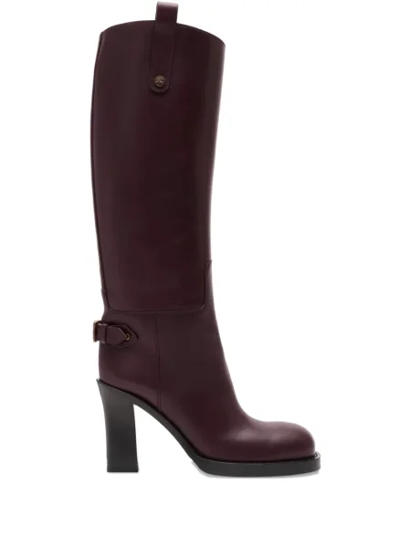 Botine Burberry din piele roșu