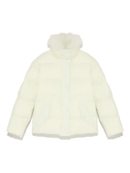 Kurtka skórzana Yves Salomon zielona