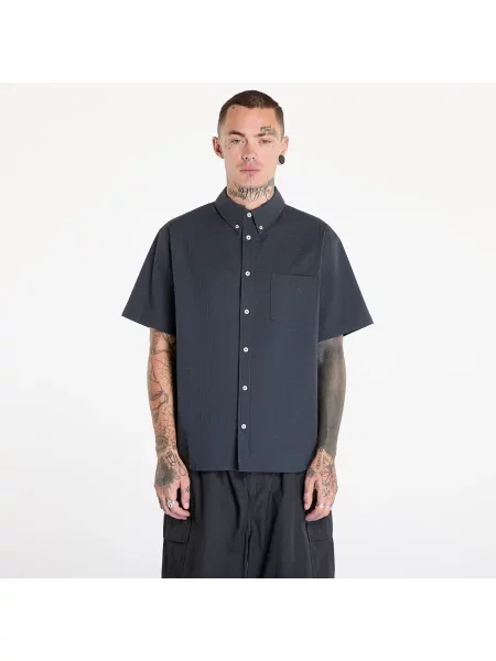 Риза Nike Life Short-Sleeve Seersucker Button-Down Shirt Anthracite/ Anthracite S