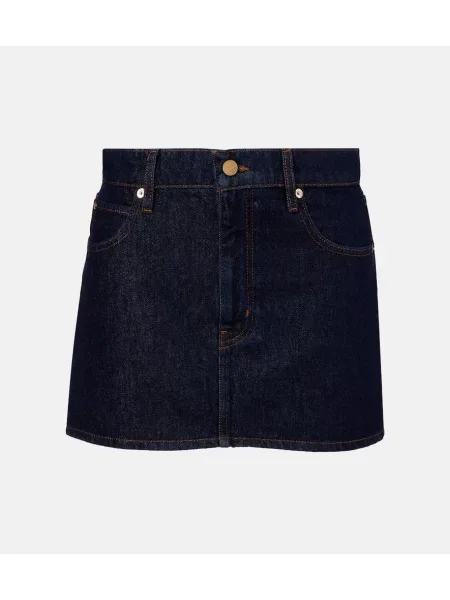Spódnica jeansowa Frame niebieska