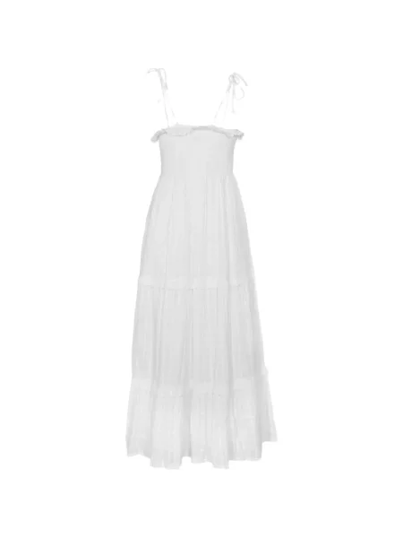 Rochie Maison Hotel fără mâneci evazată alb