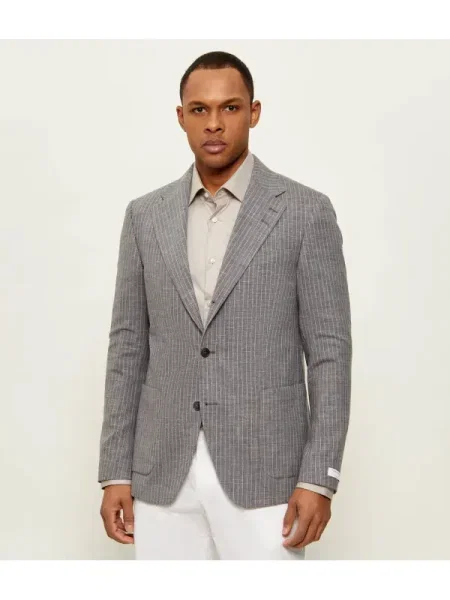 TIGER OF SWEDEN Sacou Mix & Match cu adaos de lână gri