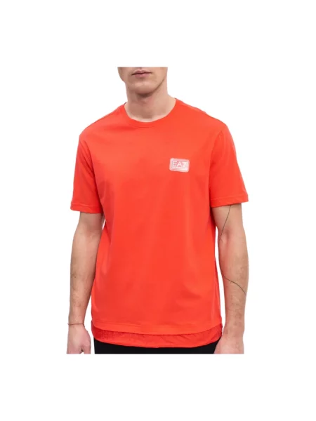 Koszulka Emporio Armani Ea7 z krótkim rękawem czerwona