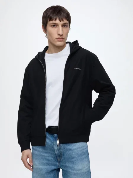 Calvin Klein Tepláková bunda čierna