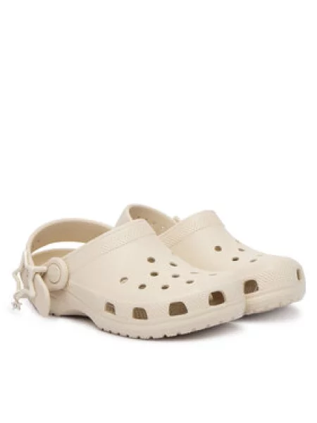 Dětské pantofle Crocs béžové