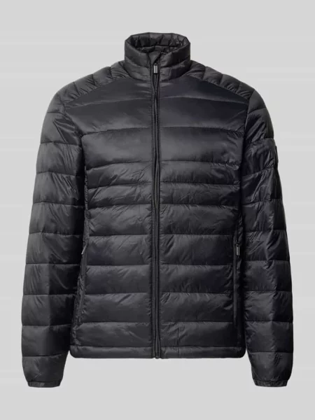 Kurtka o kroju regular fit z efektem pikowania model Kingsley' Jack & Jones czarna