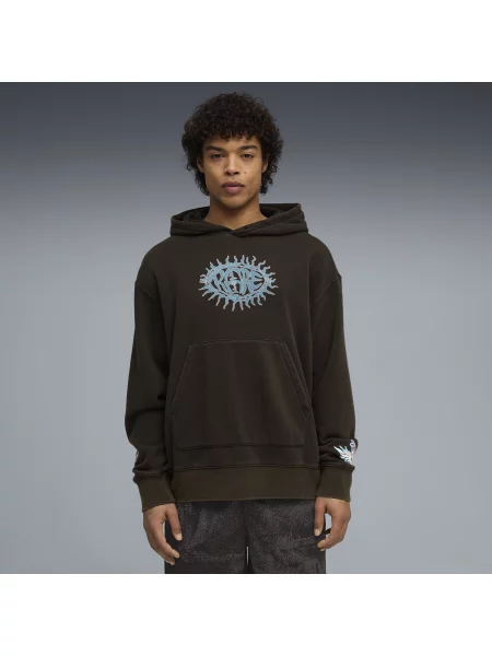 PUMA luźna bluza z kapturem Melo × Hive Odzież S czarny