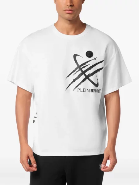 Tricou Plein Sport cu imagine alb