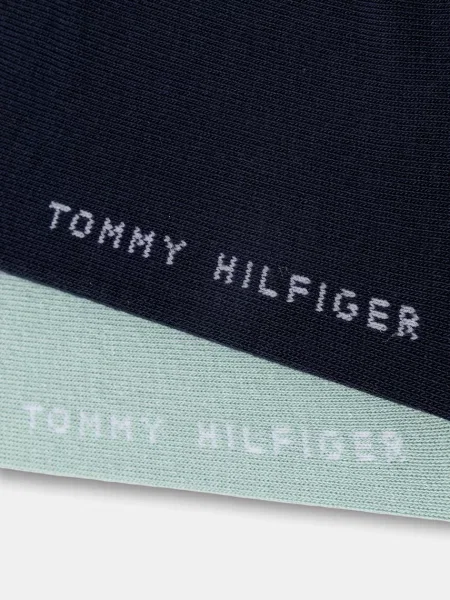 Tommy Hilfiger kotníkové ponožky s bavlnou zelené