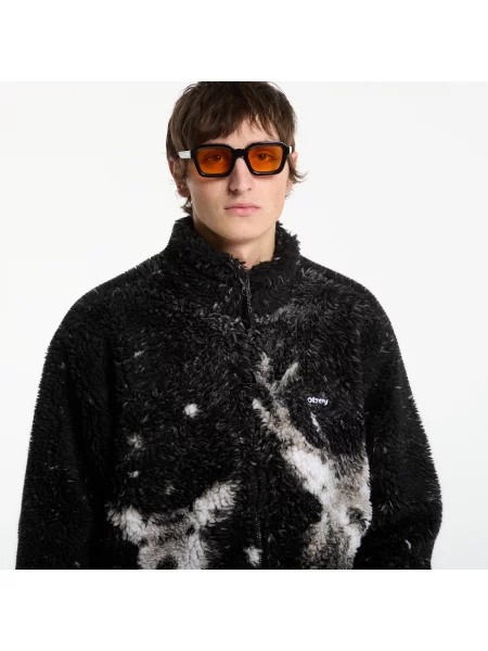 Μπουφάν Obey Deer Sherpa Jacket Black Multi XL μαύρο